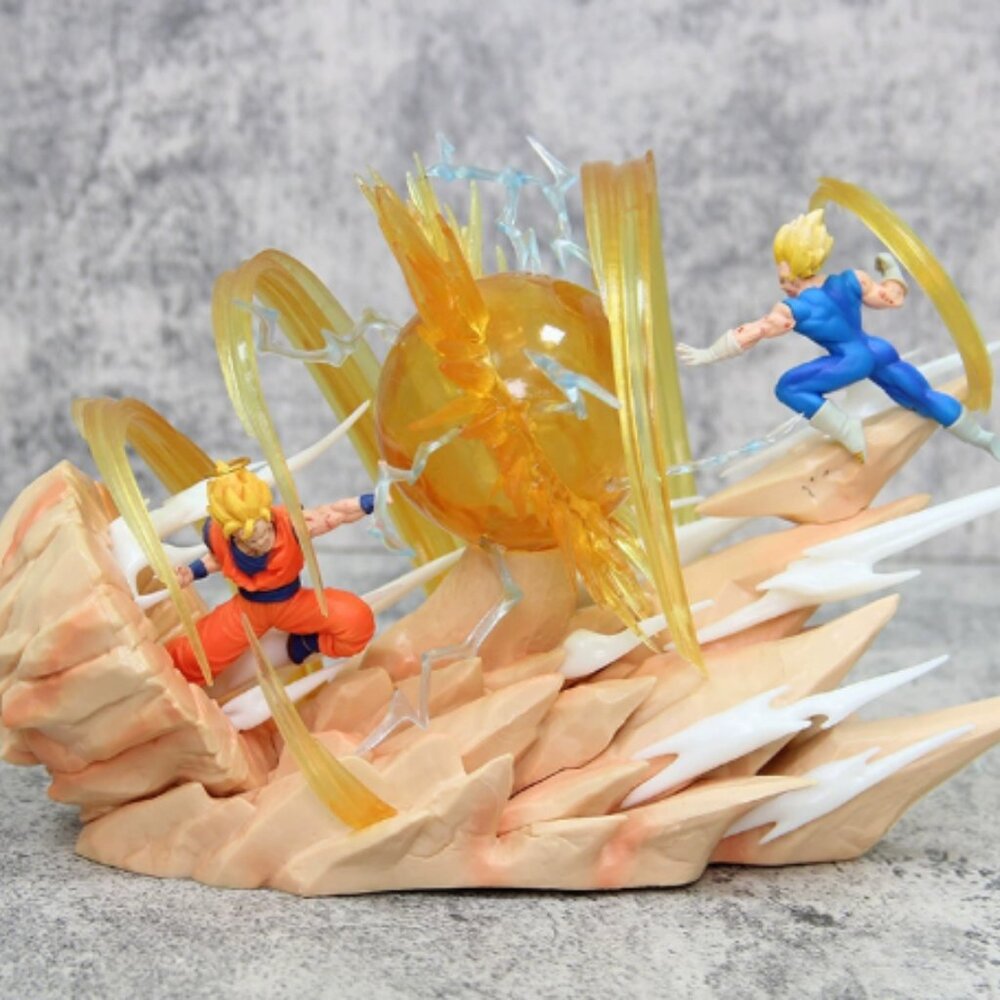 17cm Dragon Ball Z Vegeta Vs Goku Statue Figure Gift Collectible Anime